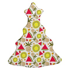 Summer Fruits Pattern Ornament (christmas Tree)  by TastefulDesigns