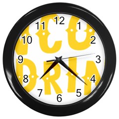 Cinco De Drinko Wall Clocks (Black)