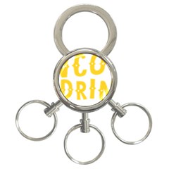 Cinco De Drinko 3-Ring Key Chains