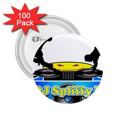 Dj Logo Transparent 2 25  Buttons (100 Pack)  by Acid909