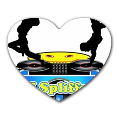 Dj Logo Transparent Heart Mousepads by Acid909