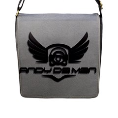 Andy Da Man 3d Grey Flap Messenger Bag (l)  by Acid909