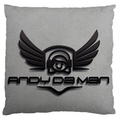 Andy Da Man 3d Grey Large Flano Cushion Case (one Side)