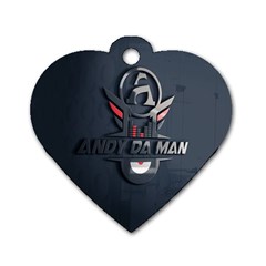 Andy Da Man 3d Dark Dog Tag Heart (two Sides) by Acid909