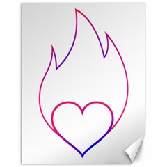 Heart Flame Logo Emblem Canvas 12  X 16   by Nexatart