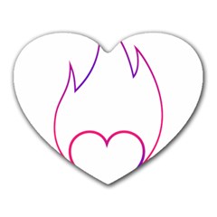 Heart Flame Logo Emblem Heart Mousepads by Nexatart