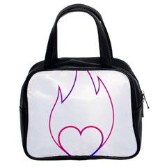 Heart Flame Logo Emblem Classic Handbags (2 Sides)