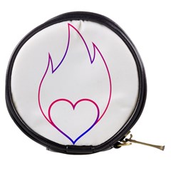 Heart Flame Logo Emblem Mini Makeup Bags by Nexatart