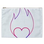 Heart Flame Logo Emblem Cosmetic Bag (XXL)  Front