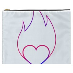 Heart Flame Logo Emblem Cosmetic Bag (xxxl)  by Nexatart