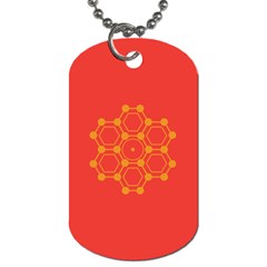 Pentagon Cells Chemistry Yellow Dog Tag (One Side)