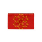 Pentagon Cells Chemistry Yellow Cosmetic Bag (Small)  Back