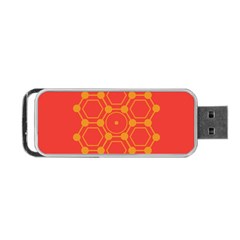 Pentagon Cells Chemistry Yellow Portable Usb Flash (one Side)