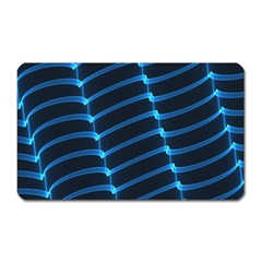 Background Light Glow Blue Magnet (rectangular) by Nexatart