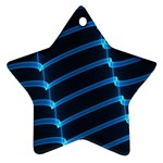 Background Light Glow Blue Star Ornament (Two Sides) Back