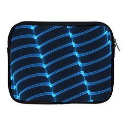 Background Light Glow Blue Apple Ipad 2/3/4 Zipper Cases