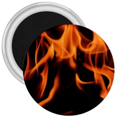 Fire Flame Heat Burn Hot 3  Magnets by Nexatart