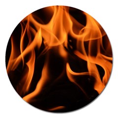 Fire Flame Heat Burn Hot Magnet 5  (round) by Nexatart