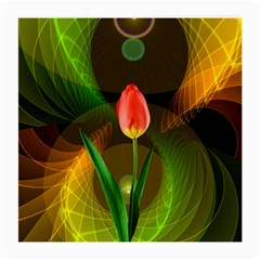 Tulip Flower Background Nebulous Medium Glasses Cloth (2-side) by Nexatart