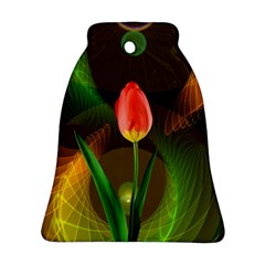 Tulip Flower Background Nebulous Bell Ornament (two Sides) by Nexatart