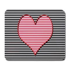 Heart Stripes Symbol Striped Large Mousepads by Nexatart