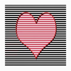 Heart Stripes Symbol Striped Medium Glasses Cloth by Nexatart