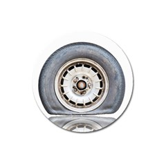 Flat Tire Vehicle Wear Street Magnet 3  (round) by Nexatart