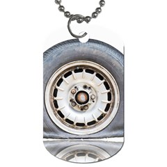 Flat Tire Vehicle Wear Street Dog Tag (two Sides) by Nexatart