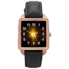 Background Christmas Star Advent Rose Gold Leather Watch  by Nexatart