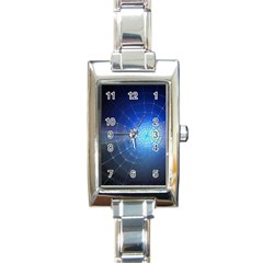 Network Cobweb Networking Bill Rectangle Italian Charm Watch by Nexatart