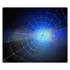 Network Cobweb Networking Bill Double Sided Flano Blanket (small)  by Nexatart