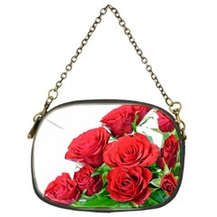 A Bouquet Of Roses On A White Background Chain Purses (two Sides)  by Nexatart