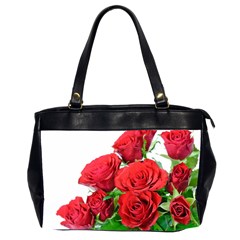 A Bouquet Of Roses On A White Background Office Handbags (2 Sides)  by Nexatart