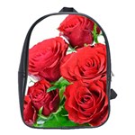 A Bouquet Of Roses On A White Background School Bags (XL)  Front