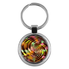 Wave Rings Circle Abstract Key Chains (round)  by Nexatart