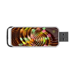 Wave Rings Circle Abstract Portable Usb Flash (one Side) by Nexatart