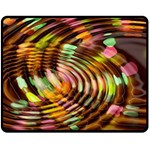 Wave Rings Circle Abstract Double Sided Fleece Blanket (Medium)  58.8 x47.4  Blanket Back