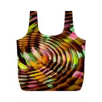 Wave Rings Circle Abstract Full Print Recycle Bags (M)  Front