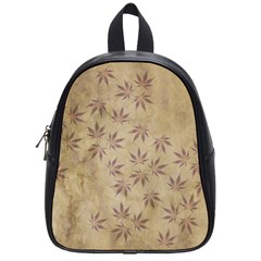 Parchment Paper Old Leaves Leaf School Bags (small)  by Nexatart