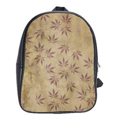 Parchment Paper Old Leaves Leaf School Bags (xl) 