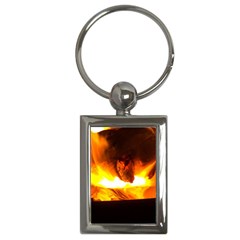 Fire Rays Mystical Burn Atmosphere Key Chains (rectangle)  by Nexatart