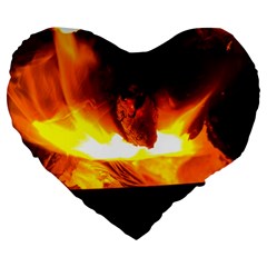 Fire Rays Mystical Burn Atmosphere Large 19  Premium Heart Shape Cushions by Nexatart
