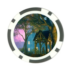 Background Forest Trees Nature Poker Chip Card Guard by Nexatart