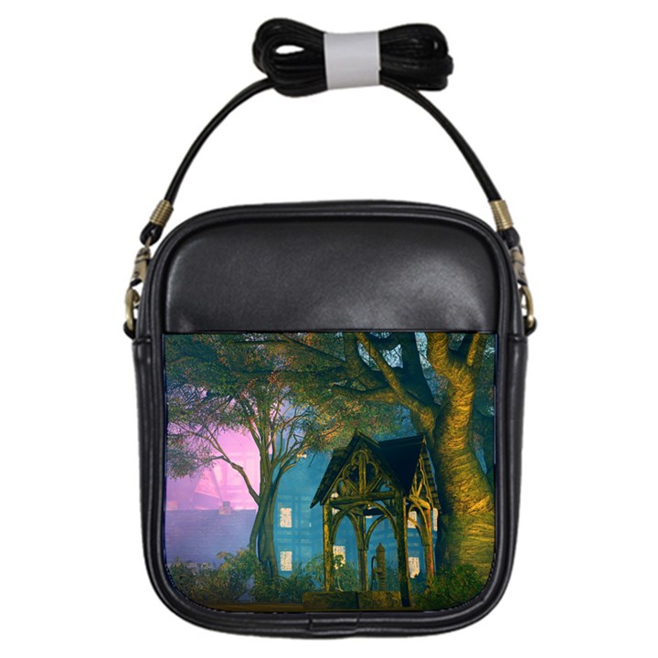 Background Forest Trees Nature Girls Sling Bags