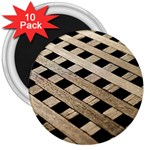 Texture Wood Flooring Brown Macro 3  Magnets (10 pack)  Front