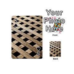 Texture Wood Flooring Brown Macro Playing Cards 54 (mini)  by Nexatart