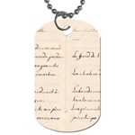 German French Lecture Writing Dog Tag (Two Sides) Front