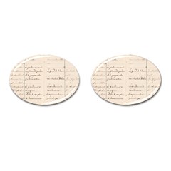 German French Lecture Writing Cufflinks (oval) by Nexatart