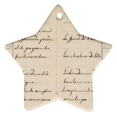 German French Lecture Writing Star Ornament (two Sides) by Nexatart