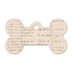 German French Lecture Writing Dog Tag Bone (two Sides) by Nexatart